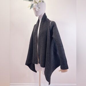 Michael Kors Charcoal Open-Front Cardigan